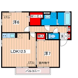 グリーンアレイＡ（大和）の物件間取画像